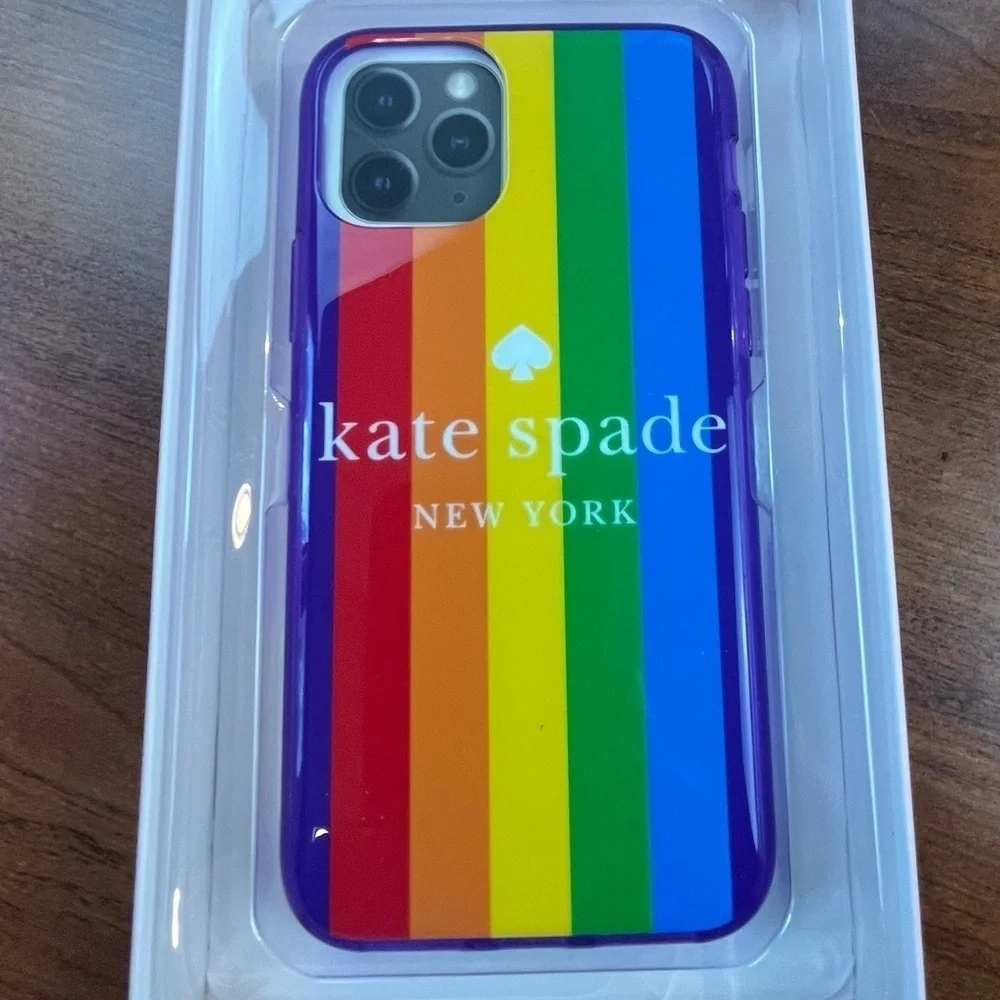 Kate Spade New York iPhone 11 Pro Max Case Rainbow Logo Pride NIB